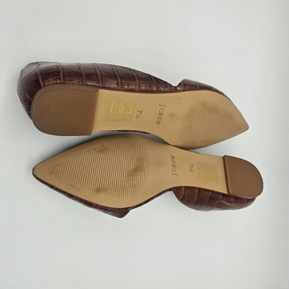 J Crew Flats - Size: 7.5 - Chic Croc Embossed Elegance - Picture 6 of 6